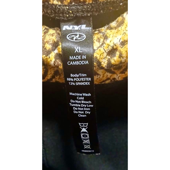 NYL Women's Leopard Print Activewear Leggings - Size XL - JC 279 - Picture 5 of 8